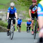 Staying in saddle for uphill cycling