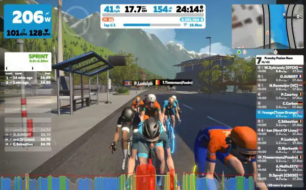 Zwift rider data