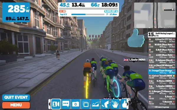 Zwift group rides